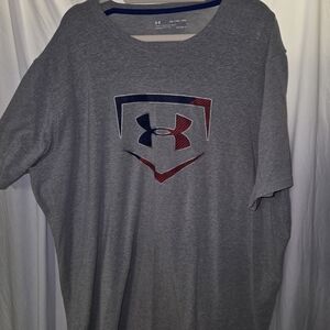 Under Armour Men's Gray T-Shirt Size 2X
